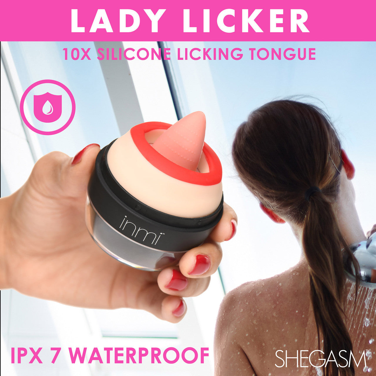 Lickgasm 10X Lady Licker Rechargeable Waterproof Silicone Licking Tongue Clitoral Stimulator