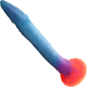 Makara Glow-In-The-Dark Snake 18.25" Silicone Suction Cup Dildo By Creature Cocks