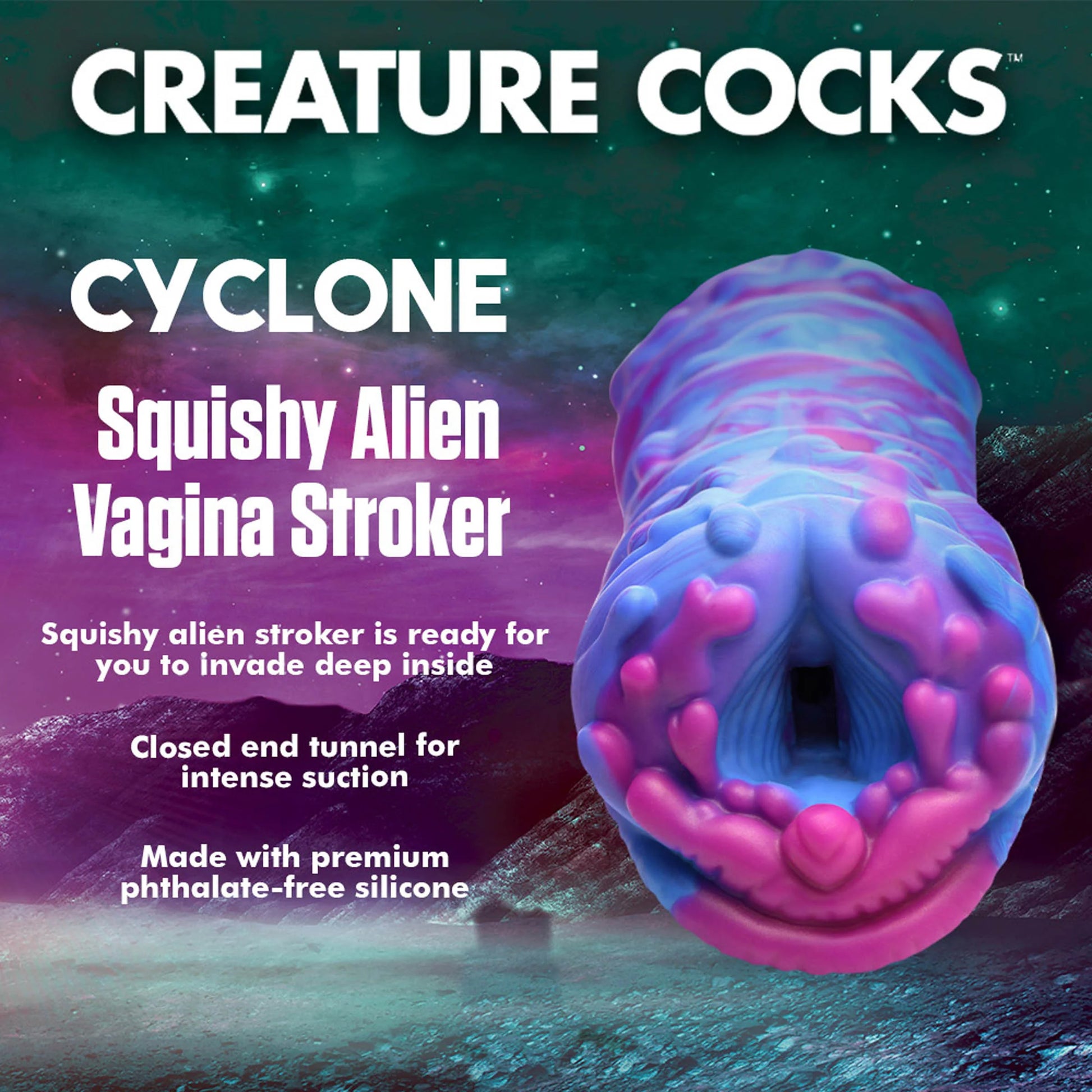 Cyclone Silicone Squishy Alien Vagina Stroker By Creature Cocks