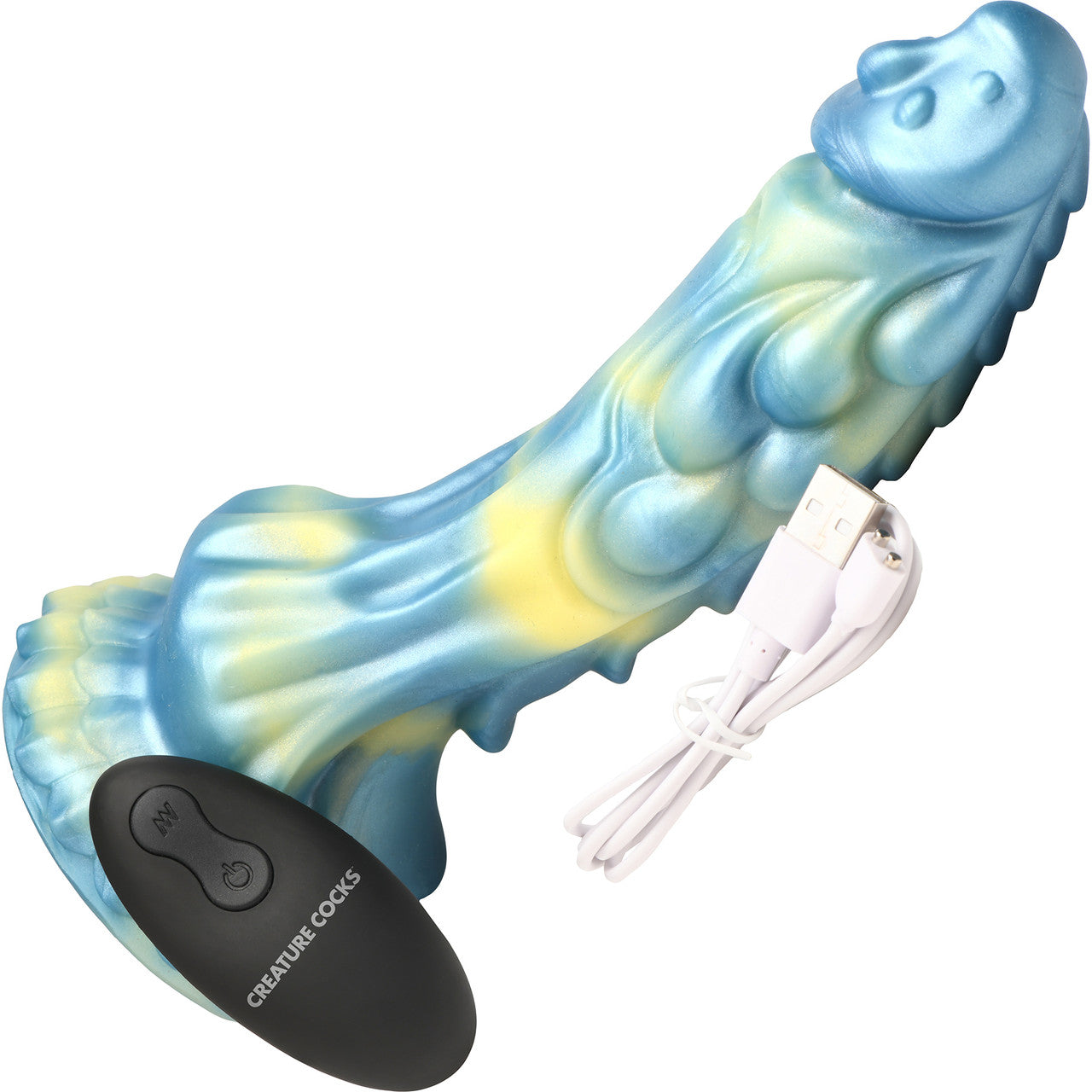 Sea Stallion 8.25" Rechargeable Vibrating Silicone Suction Cup Dildo With Remote By Creature Cocks