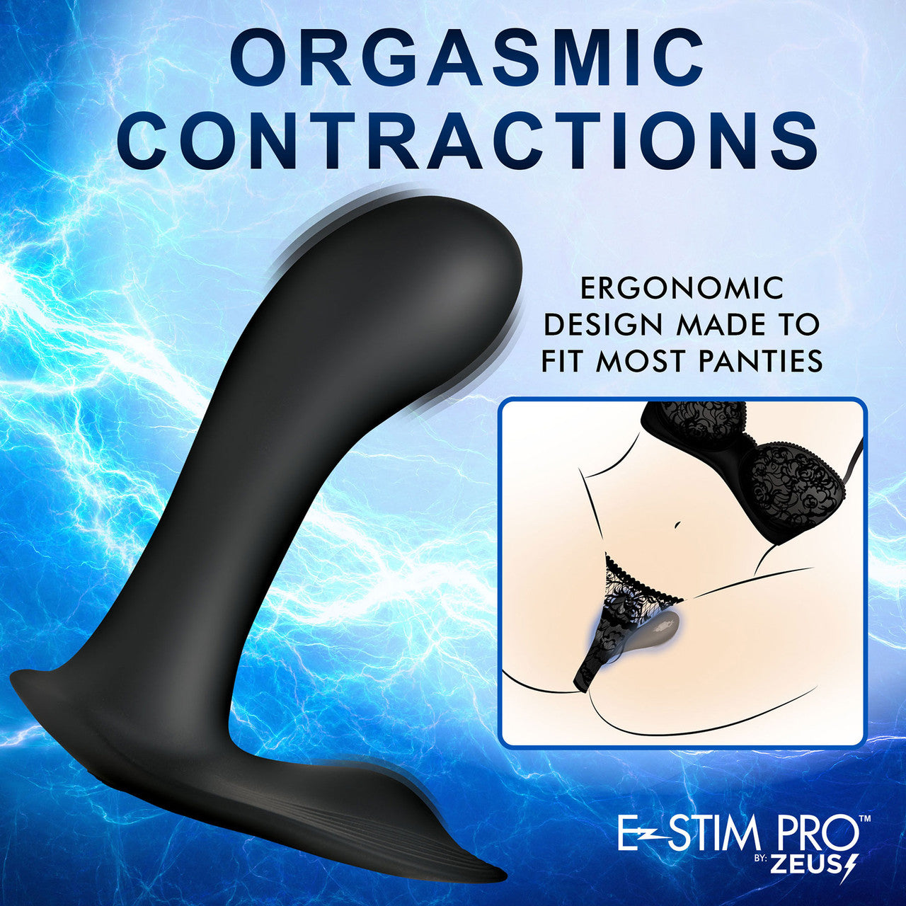 Zeus E-Stim Pro Panty Vibe Rechargeable Silicone G-Spot Vibrator With Remote