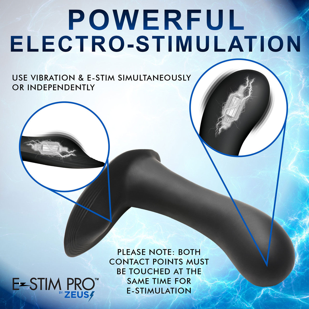 Zeus E-Stim Pro Panty Vibe Rechargeable Silicone G-Spot Vibrator With Remote