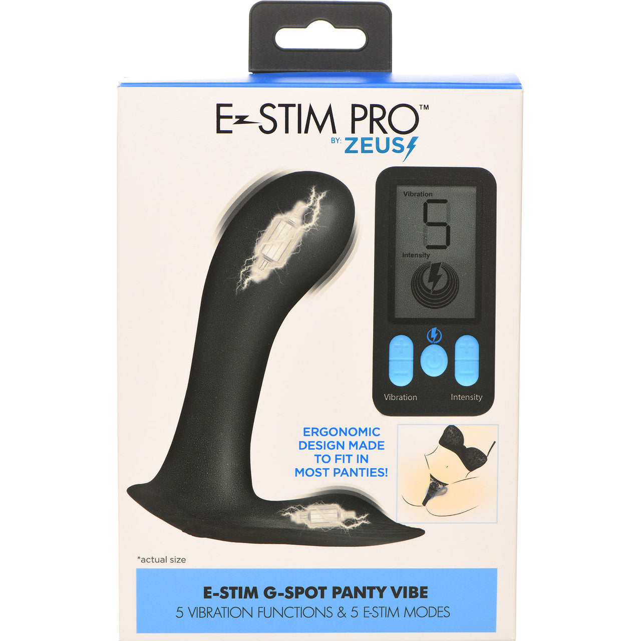 Zeus E-Stim Pro Panty Vibe Rechargeable Silicone G-Spot Vibrator With Remote