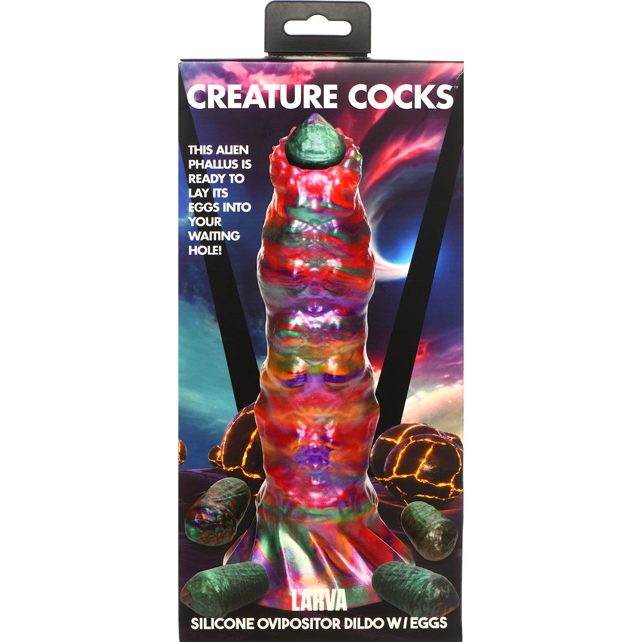 Larva 9" Silicone Ovipositor Dildo With Eggs By Creature Cocks