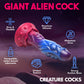 Intruder Alien 9" Silicone Suction Cup Dildo By Creature Cocks