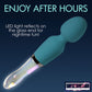 Prisms Vibra-Glass 10X Turquoise Rechargeable Silicone & Glass Dual Ended Wand Style Vibrator