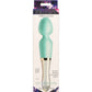 Prisms Vibra-Glass 10X Turquoise Rechargeable Silicone & Glass Dual Ended Wand Style Vibrator