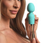 Prisms Vibra-Glass 10X Turquoise Rechargeable Silicone & Glass Dual Ended Wand Style Vibrator