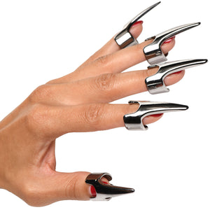 Master Series Clawed 5-Piece Sensational Fingertip Play Rings - Stainless Steel