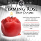 Master Series Flaming Rose Red Drip Candle