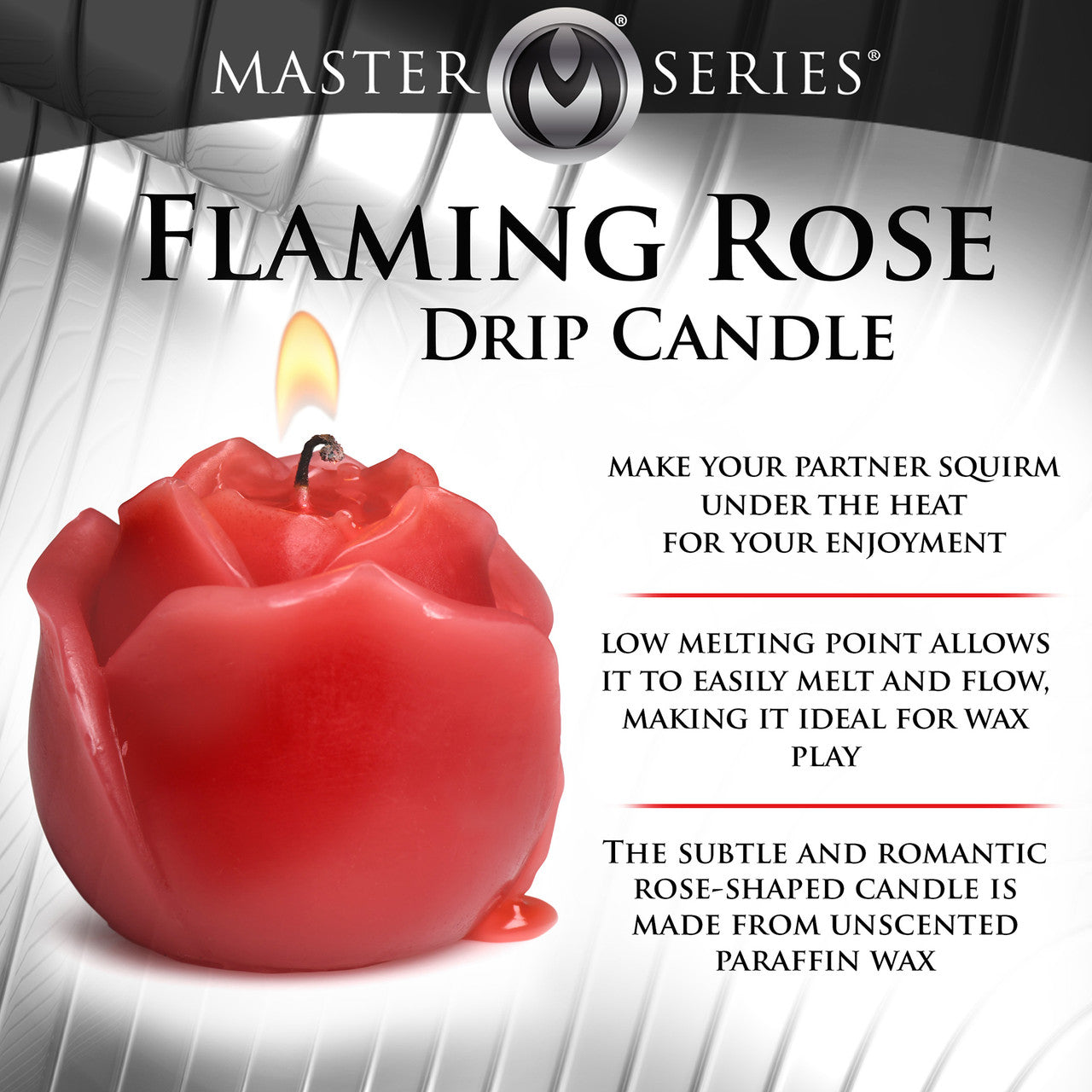 Master Series Flaming Rose Red Drip Candle