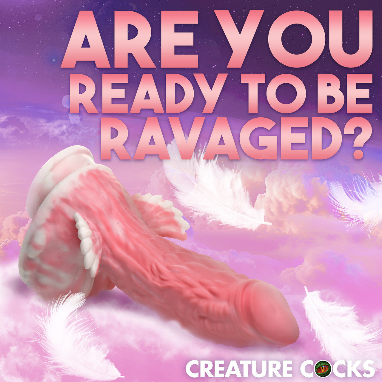 Pegasus Pecker Winged 8.5" Silicone Suction Cup Dildo By Creature Cocks