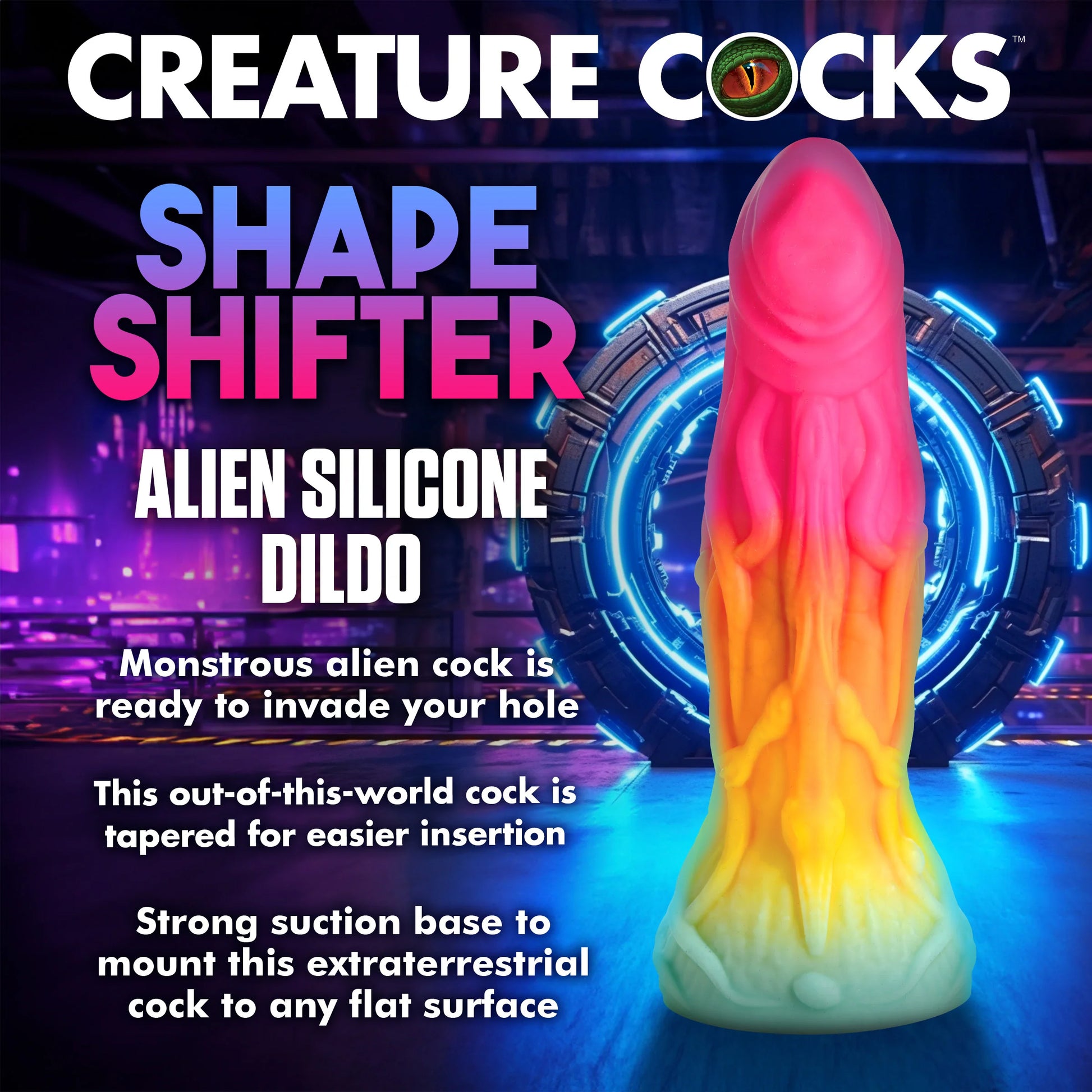 Shape Shifter 8" Silicone Suction Cup Dildo By Creature Cocks