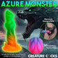 Aqua-Cock 7.5" Silicone Glow In The Dark Suction Cup Dildo By Creature Cocks