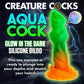 Aqua-Cock 7.5" Silicone Glow In The Dark Suction Cup Dildo By Creature Cocks