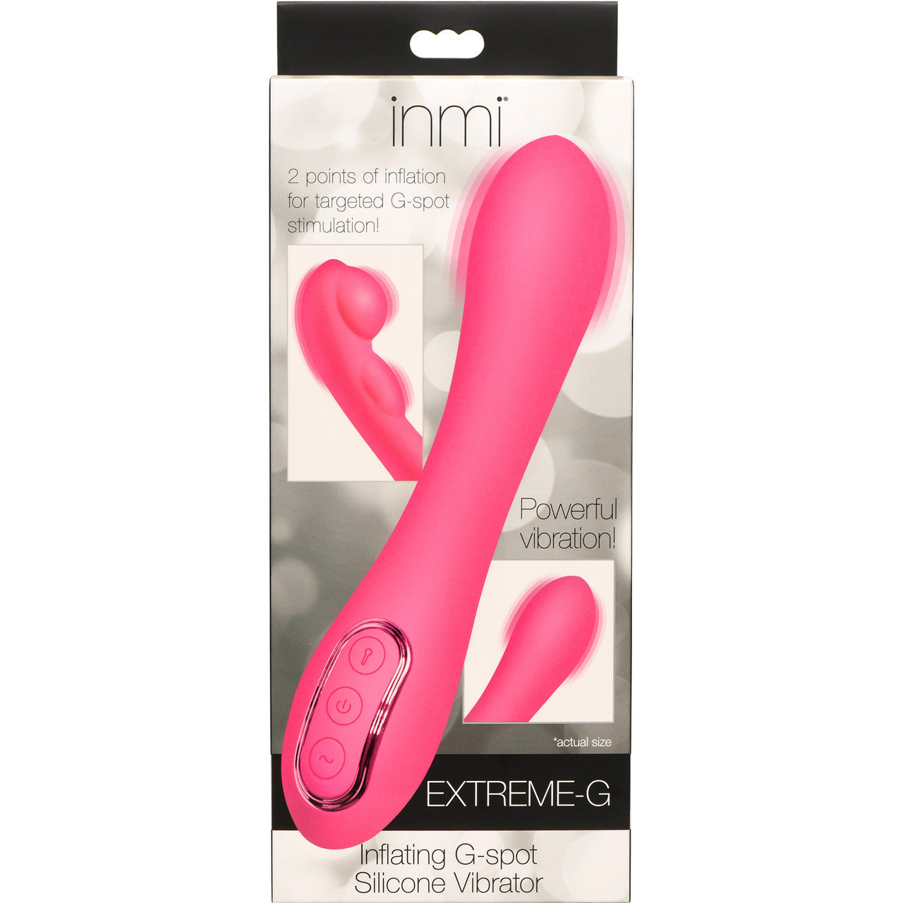 INMI Extreme-G Rechargeable Silicone Inflating G-Spot Vibrator - Pink