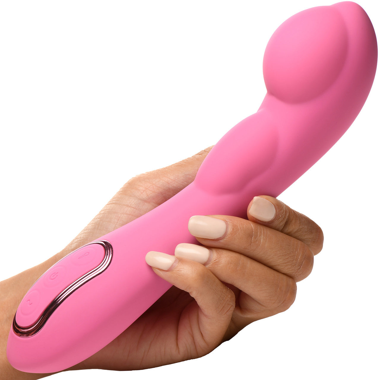 INMI Extreme-G Rechargeable Silicone Inflating G-Spot Vibrator - Pink