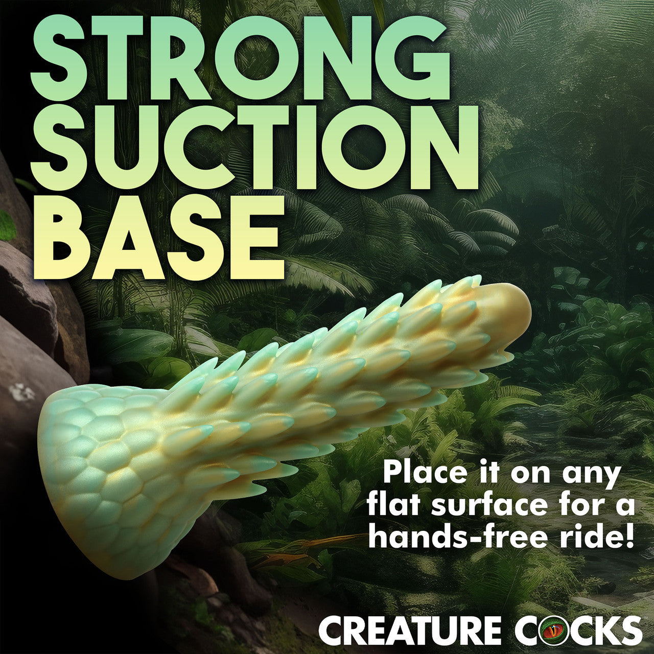 Stegosaurus Spiky Reptile 7.5" Silicone Suction Cup Dildo By Creature Cocks