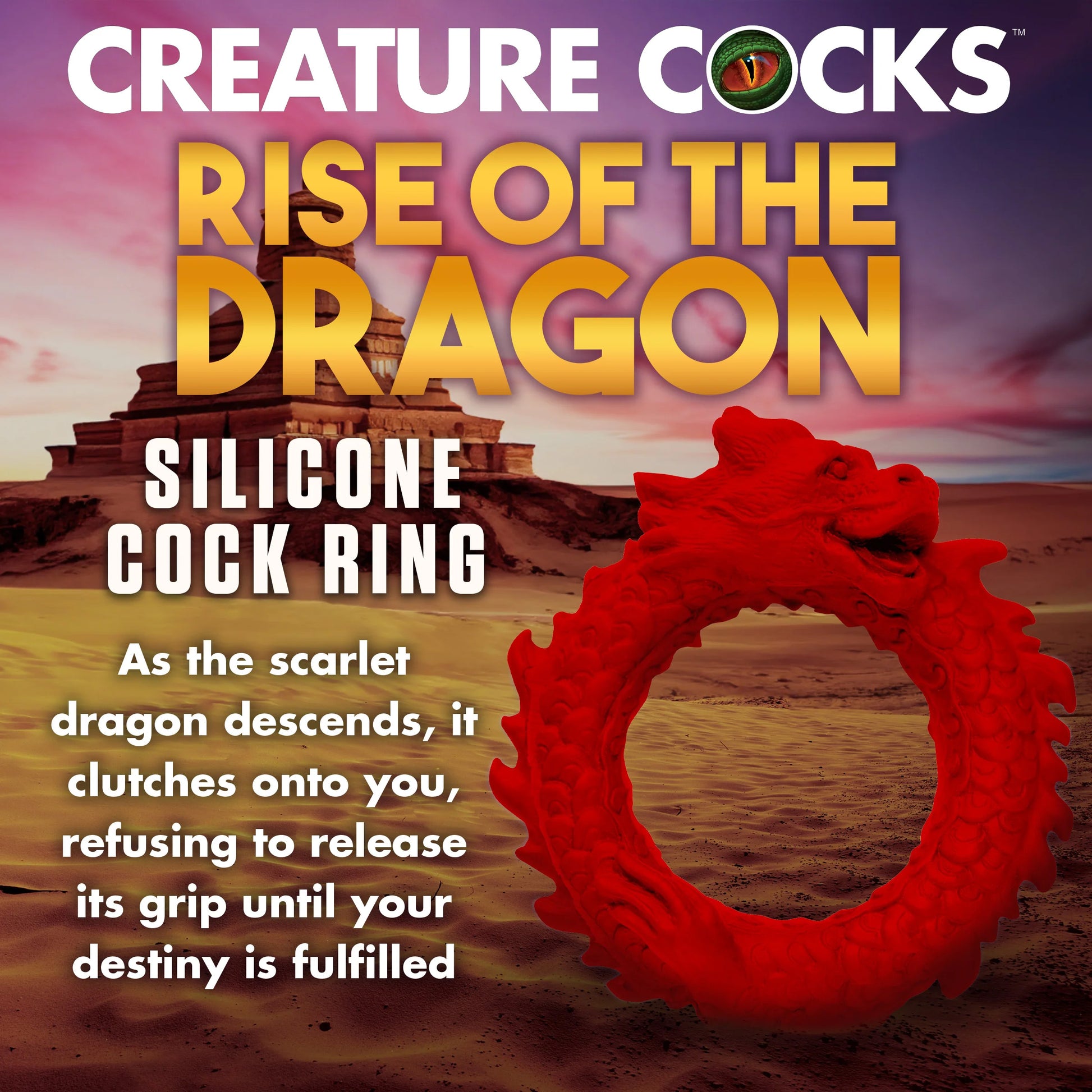 Rise Of The Dragon Silicone Cock Ring By Creature Cocks