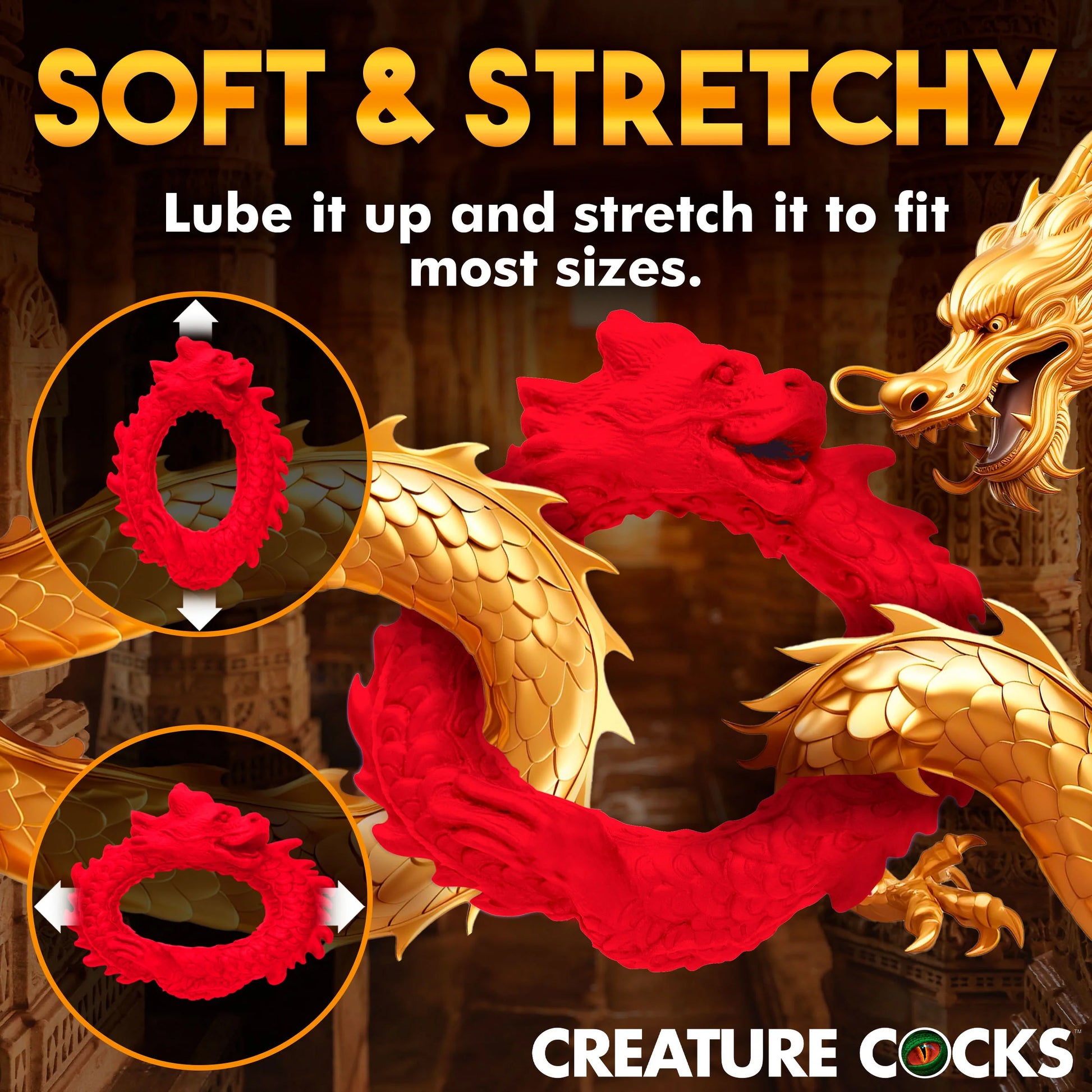 Rise Of The Dragon Silicone Cock Ring By Creature Cocks