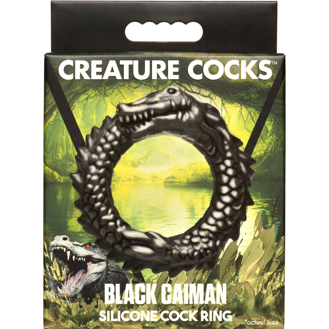 Black Caiman Silicone Cock Ring By Creature Cocks