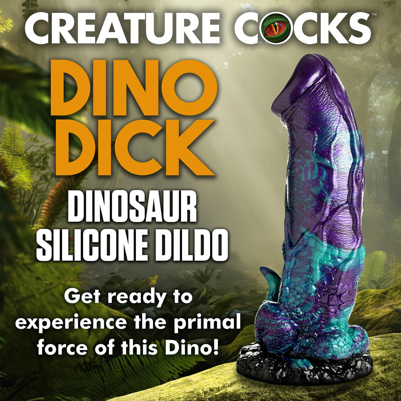 Dino-Dick 9" Silicone Suction Cup Dildo By Creature Cocks - XL