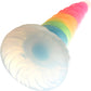 Uni-Glow 8" Glow In The Dark Rainbow Silicone Suction Cup Dildo By Creature Cocks