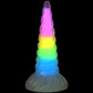 Uni-Glow 8" Glow In The Dark Rainbow Silicone Suction Cup Dildo By Creature Cocks