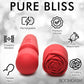 Bloomgasm Pleasure Rose 10X Rechargeable Silicone Wand Vibrator With Rose Attachment - Red