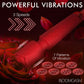 Bloomgasm Pleasure Rose 10X Rechargeable Silicone Wand Vibrator With Rose Attachment - Red