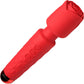 Bloomgasm Pleasure Rose 10X Rechargeable Silicone Wand Vibrator With Rose Attachment - Red