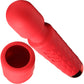 Bloomgasm Pleasure Rose 10X Rechargeable Silicone Wand Vibrator With Rose Attachment - Red