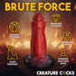 Ogre 7" Silicone Dual Stimulation Suction Cup Dildo By Creature Cocks