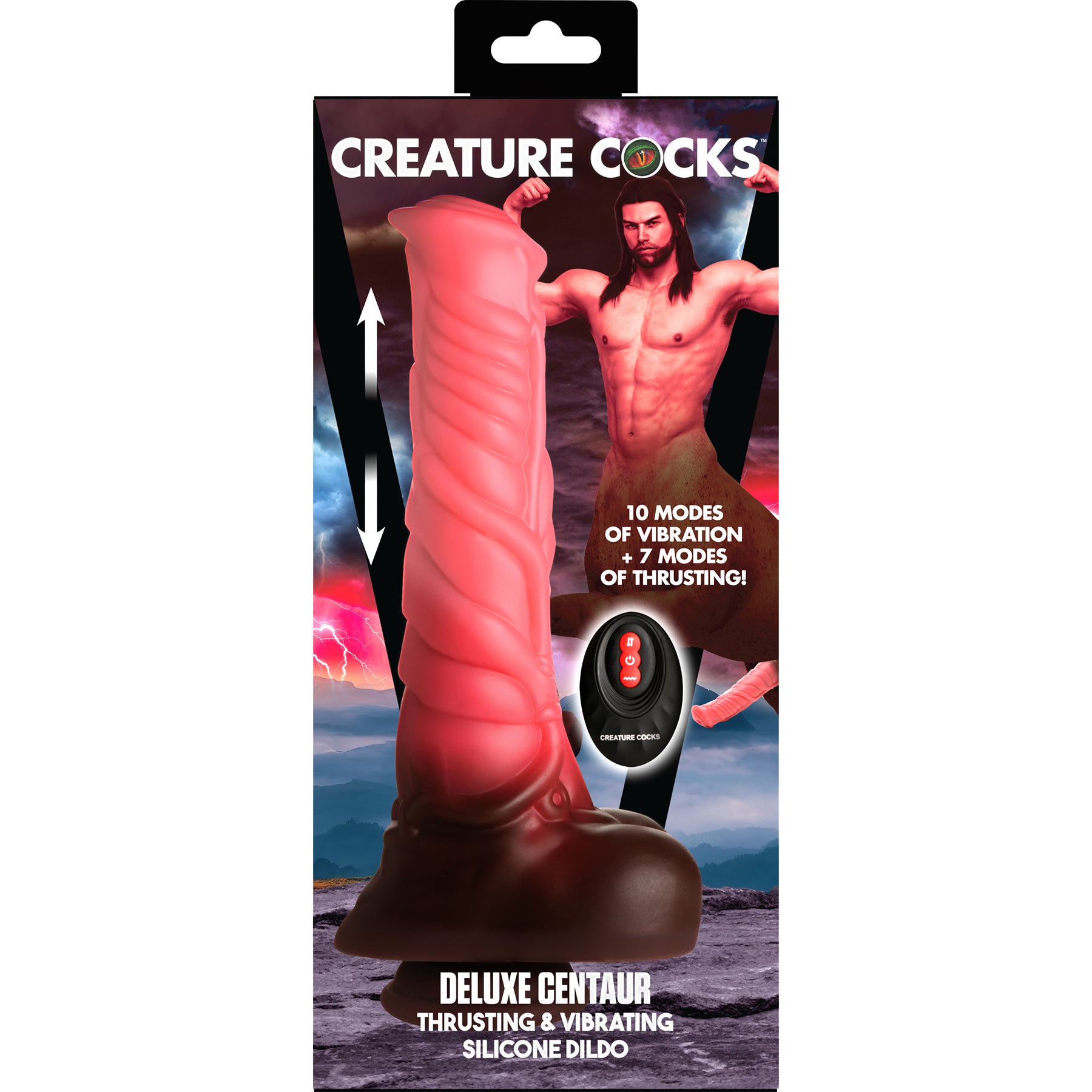 Deluxe Centaur Thrusting &amp; Vibrating Silicone Dildo By Creature Cocks