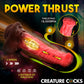 Deluxe Centaur 9.5" Thrusting & Vibrating Silicone Suction Cup Dildo By Creature Cocks