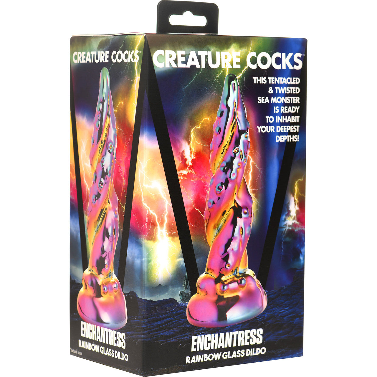 Enchantress 6.25" Rainbow Glass Dildo By Creature Cocks