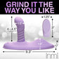 Inmi Thrust 'N' Grind Thrusting & Vibrating Silicone Rechargeable Grinder With Remote - Purple