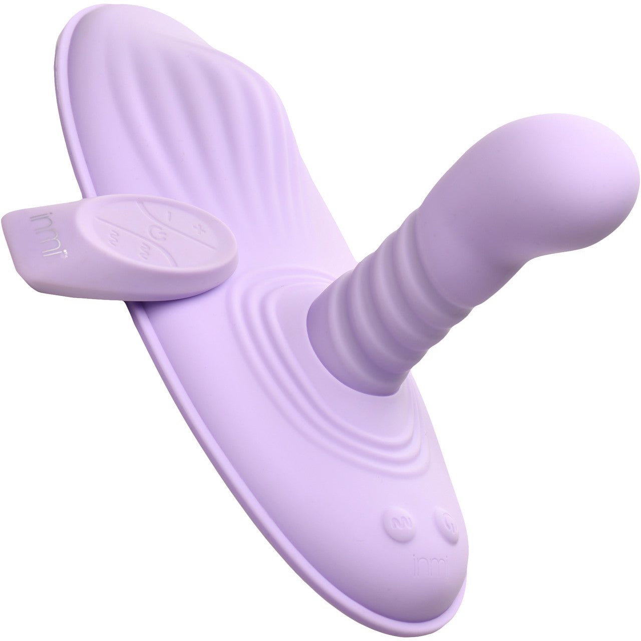 Inmi Thrust 'N' Grind Thrusting & Vibrating Silicone Rechargeable Grinder With Remote - Purple