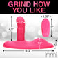 Inmi Spin 'N' Grind Rotating & Vibrating Silicone Rechargeable Grinder With Remote - Pink