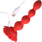 Bloomgasm Rose Twirl 10X Vibrating & Rotating Rechargeable Silicone Anal Beads - Red