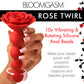 Bloomgasm Rose Twirl 10X Vibrating & Rotating Rechargeable Silicone Anal Beads - Red