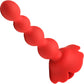 Bloomgasm Rose Twirl 10X Vibrating & Rotating Rechargeable Silicone Anal Beads - Red