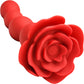 Bloomgasm Rose Twirl 10X Vibrating & Rotating Rechargeable Silicone Anal Beads - Red