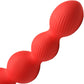 Bloomgasm Rose Twirl 10X Vibrating & Rotating Rechargeable Silicone Anal Beads - Red