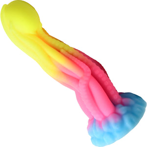 Tenta-Glow 8.5" Silicone Glow In The Dark Suction Cup Dildo By Creature Cocks