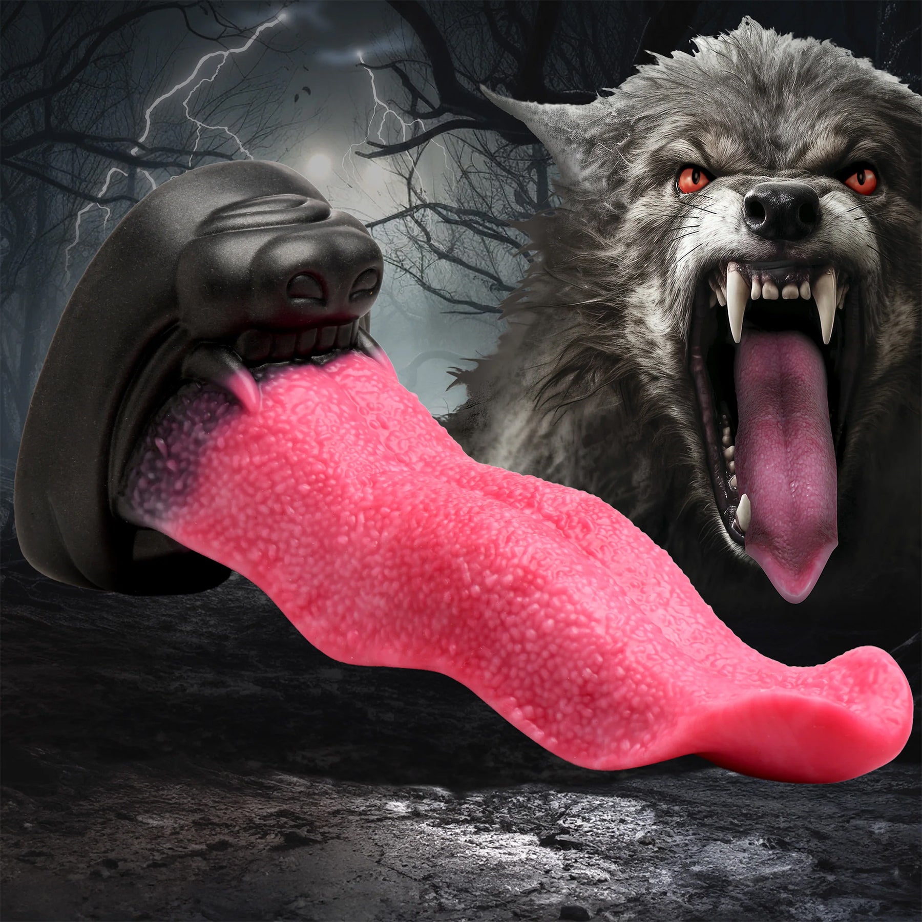 Wolf's Lick Wolf Maw 7" Silicone Fantasy Dildo By Creature Cocks
