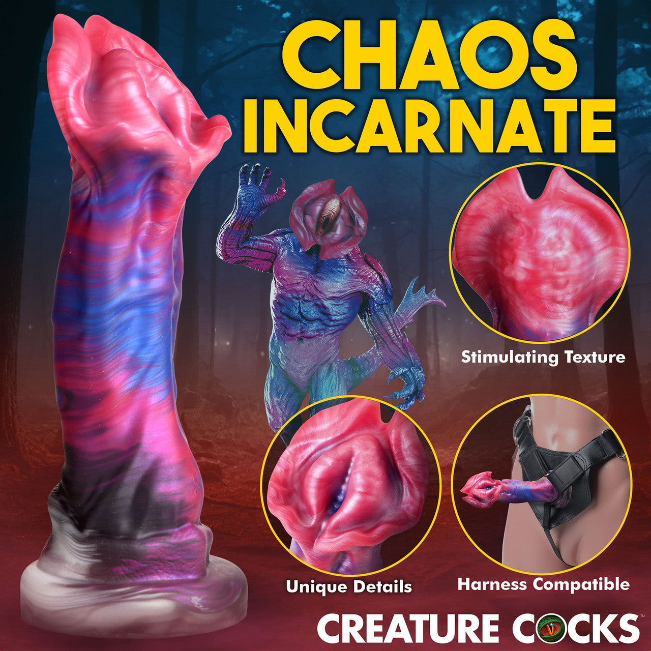 Demogorgon 9" Silicone Suction Cup Dildo By Creature Cocks