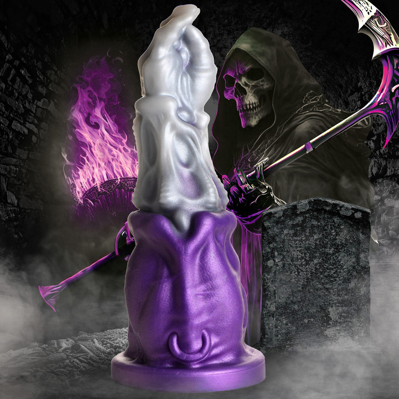 Grim Reaper 9" Silicone Suction Cup Dildo By Creature Cocks