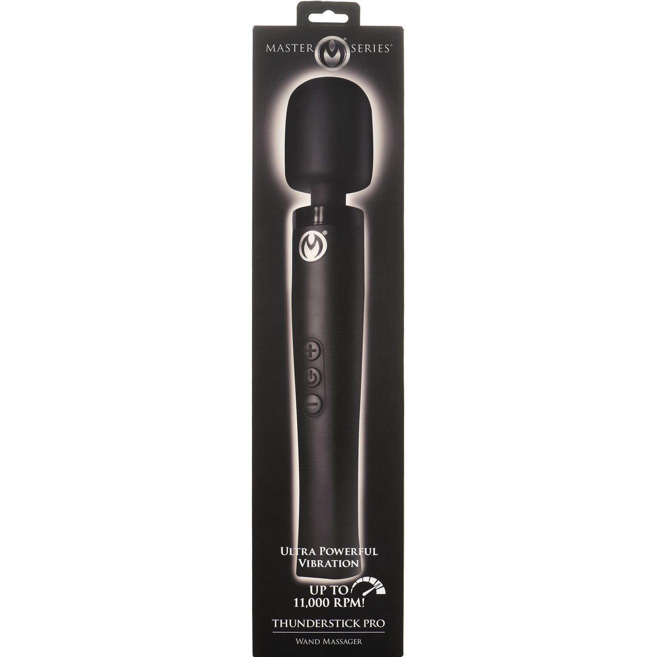 Master Series Thunderstick Pro Rechargeable Waterproof Silicone Ultra Powerful Wand Massager - Black