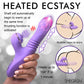 Shegasm Pro-Thrust Max Rechargeable Silicone Thrusting Warming Pulsing Rabbit Vibrator - Purple